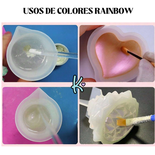 usos de colores rainbow