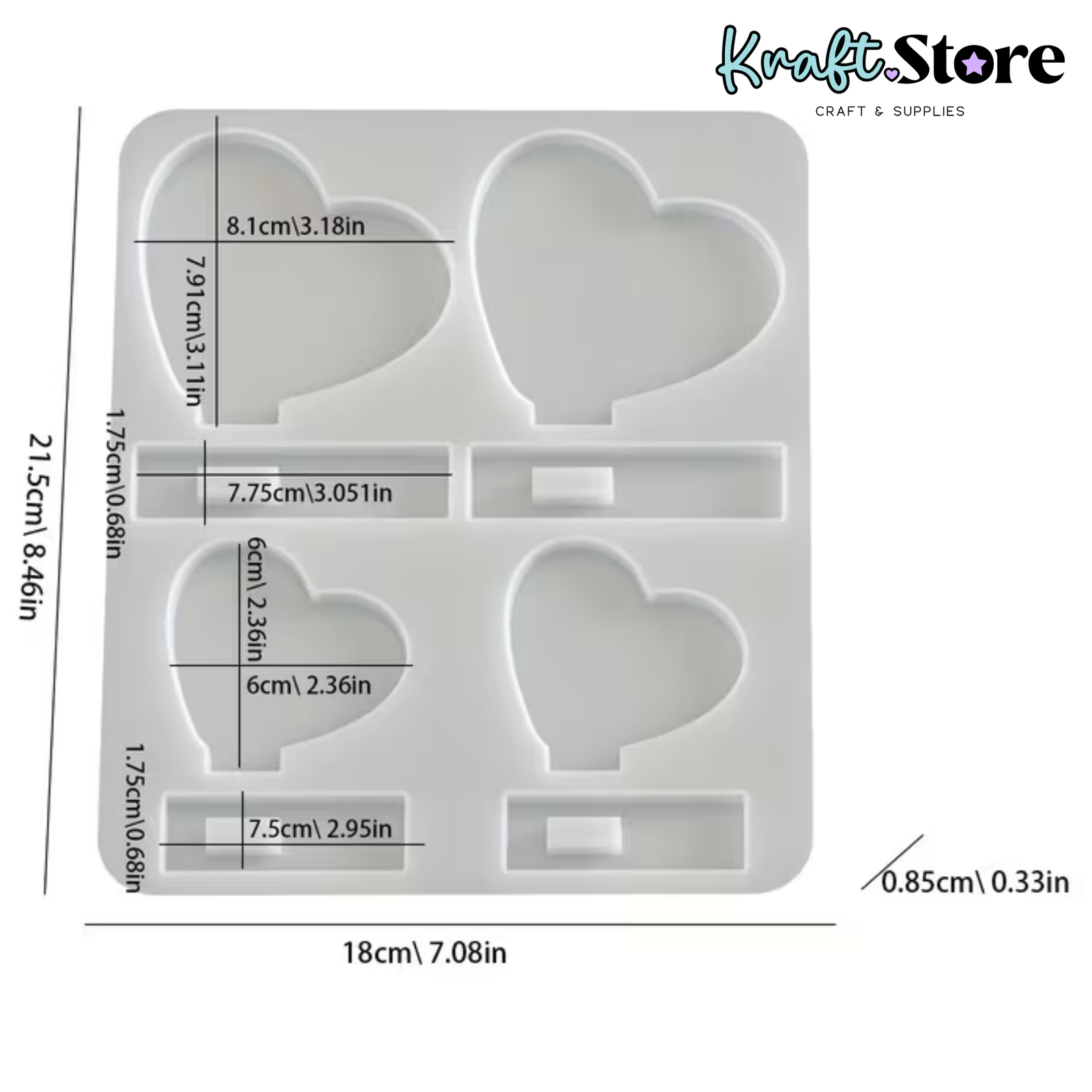 Placas de Corazón con Base - Imagen 2