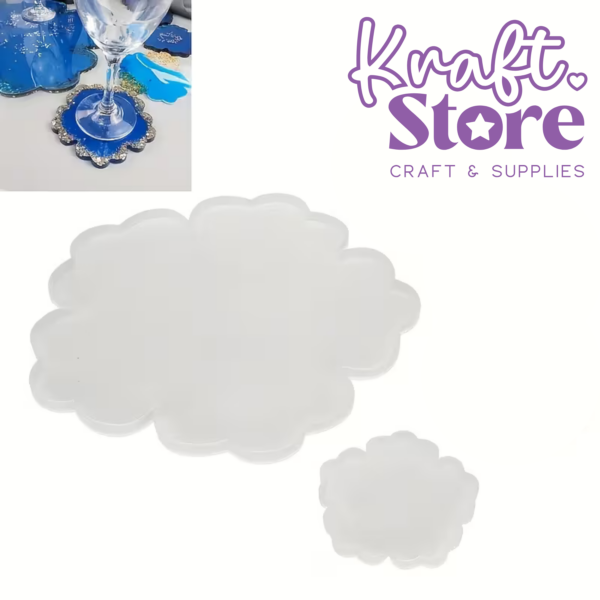 bandeja flor con portavasos