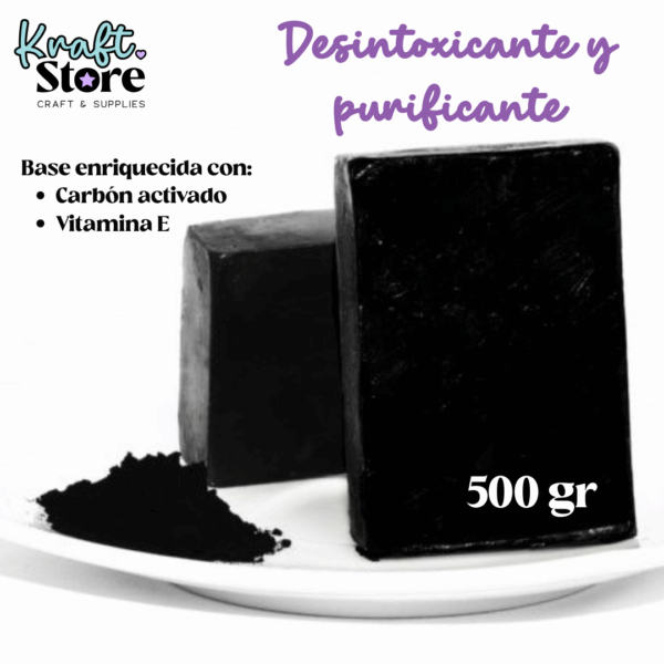 Base de glicerina orgánica con carbón activado