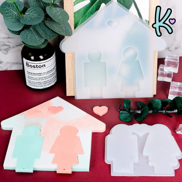 Portallaves de caja y llaveros pareja